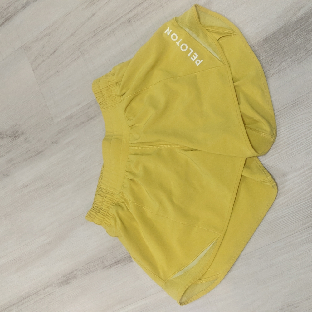 Yellow Lululemon-Peloton Shorts - Size 4